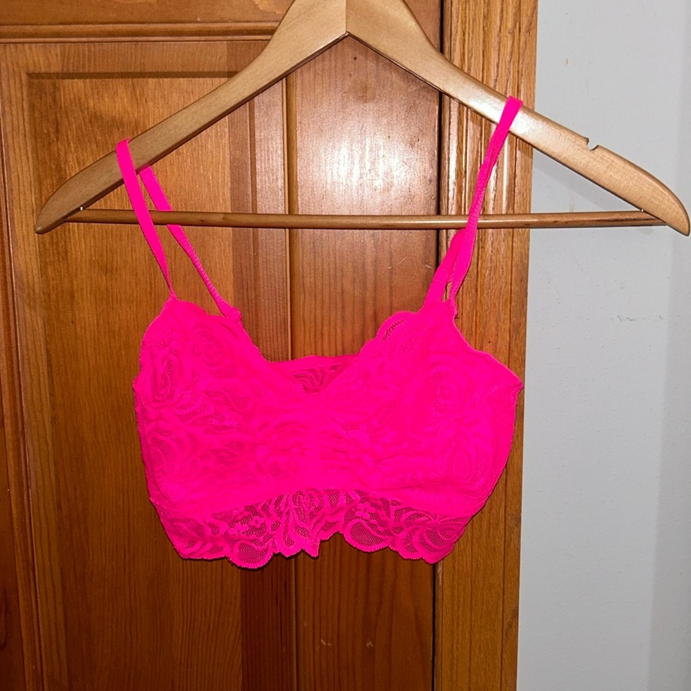 PINK lace bralette
